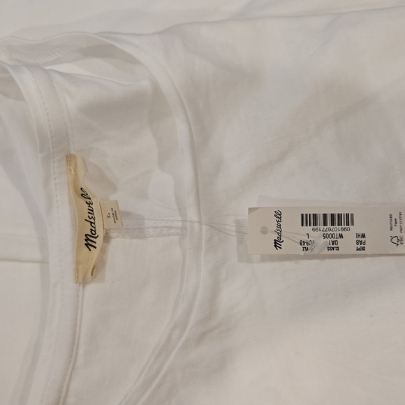 Madewell Essential Slim Tee in Lightweight Cotton Sz L Large - Picture 7 of 7